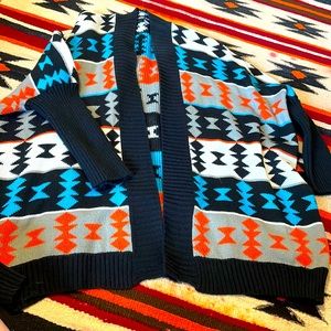 Aztec knit cardigan